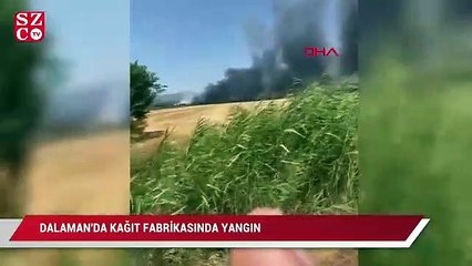 Dalaman'da kağıt fabrikasında yangın