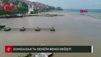 Zonguldak'ta denizin rengi değişti