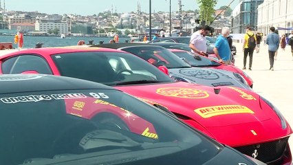 İSTANBUL - OneLife Rally öncesi Galataport İstanbul'da 'süper otomobiller' sergilendi