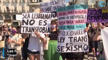 Las feministas se manifiestan contra la 'Ley trans': 