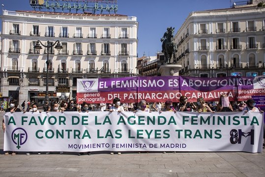 Feministas de toda España se manifiestan contra la Ley Trans