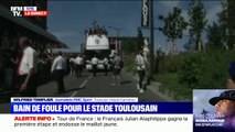 Parade des rugbymen du Stade Toulousain dans les rues de la ville rose pour fêter leur sacre de champion de France