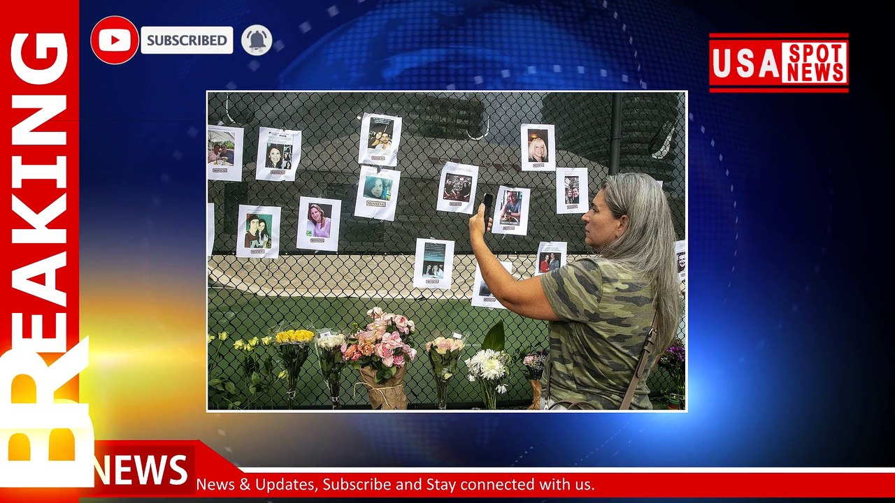 Makeshift memorial puts faces to the names of 159 still missing in condo collapse