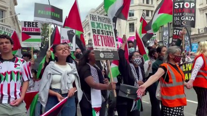LONDRA - İngiltere’de Filistin’e destek gösterisi