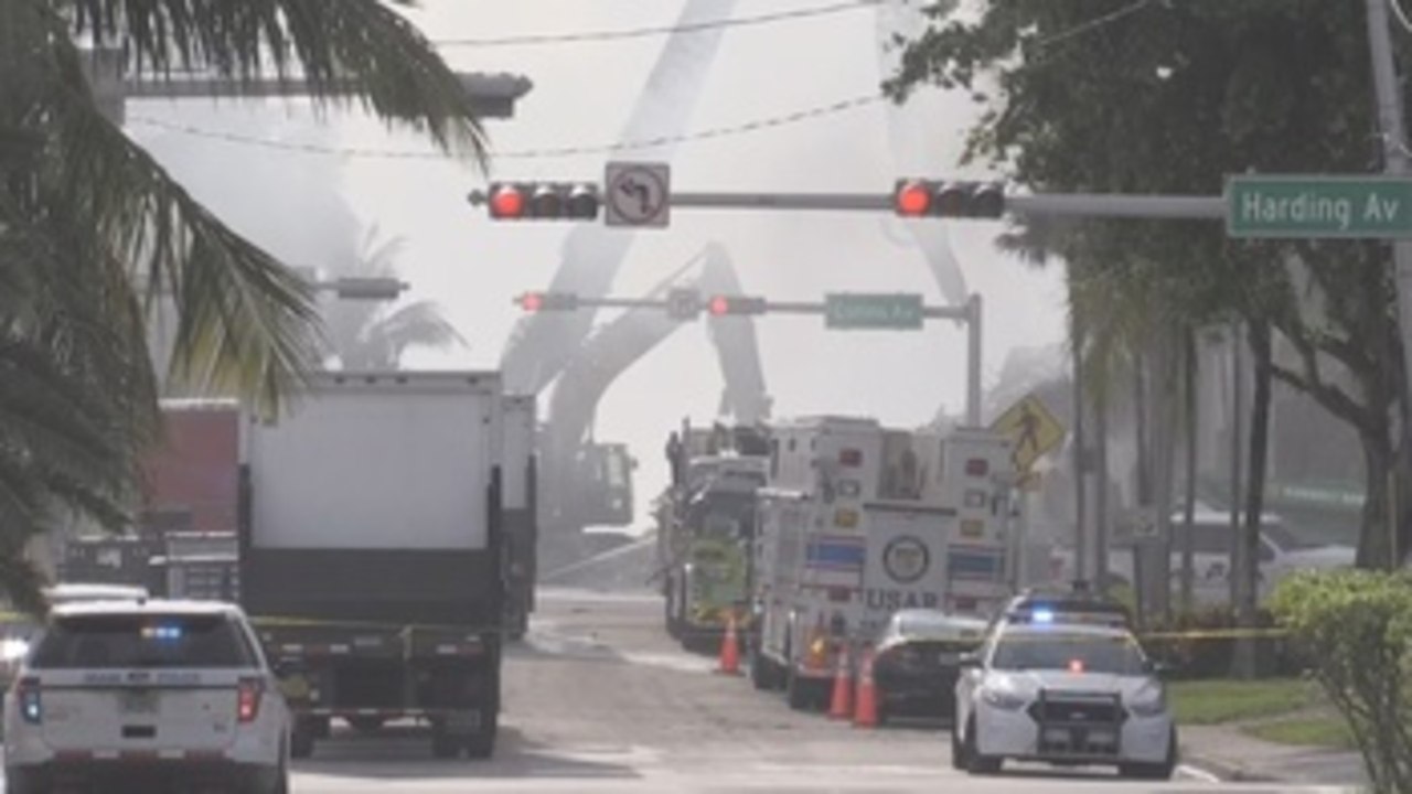 Incendio dificulta labores de rescate de sobrevivientes en derrumbe de Miami