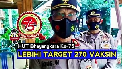 HUT Bhayangkara Ke-75 | Polsek - Puskesmas Bungursari Lebihi Target - 270 Warga Ikut Vaksin Nasional | KIM TV