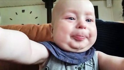 Baby boy makes crazy sounds