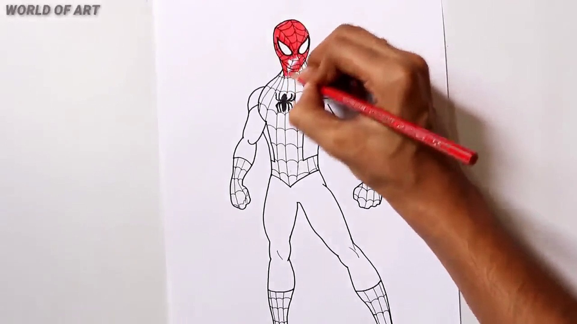 spiderman drawing easy