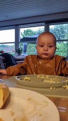 Trying to make baby say "bacon"