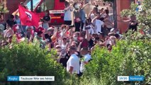 Rugby : les joueurs du Stade Toulousain accueillis en héros par leurs supporters
