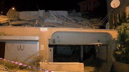 SARIYER BAHÇEKÖY'DE DAHA ÖNCE BOŞALTILAN 9 KATLI BİNA ÇÖKTÜ(