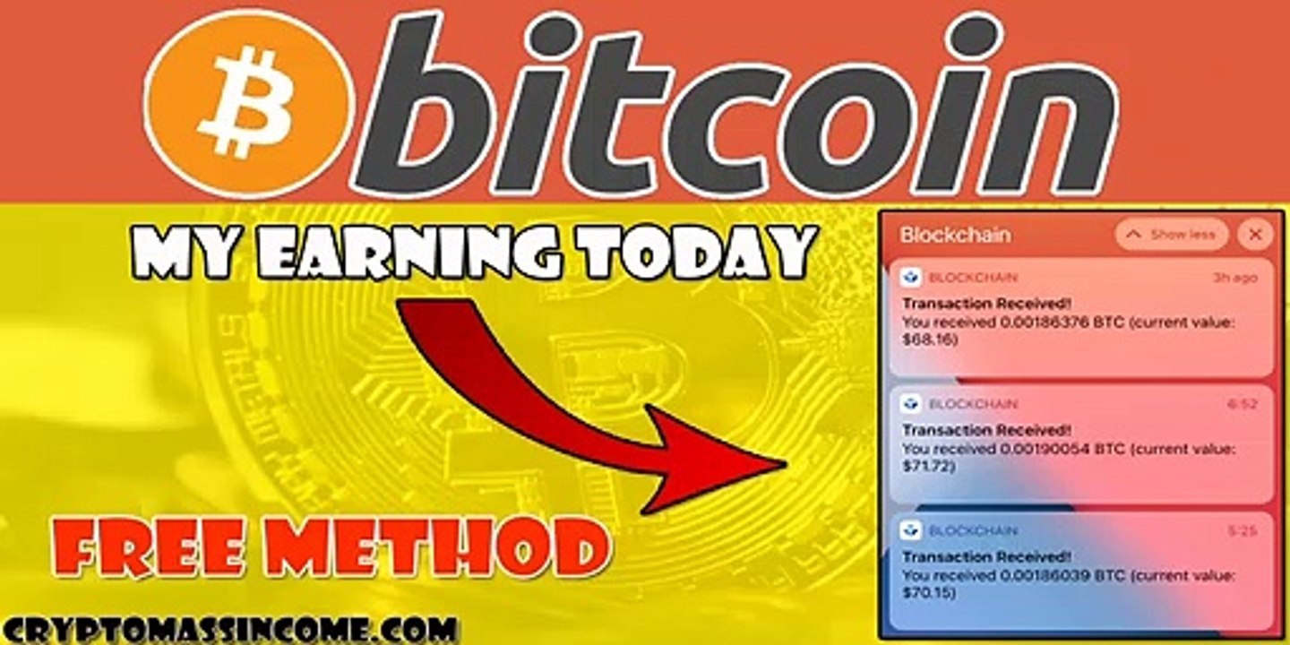 How to earn 70$ To 300$ of bitcoin per day for free