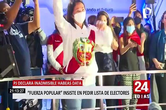 Declaran inadmisible habeas data presentado por Fuerza Popular ante la ONPE