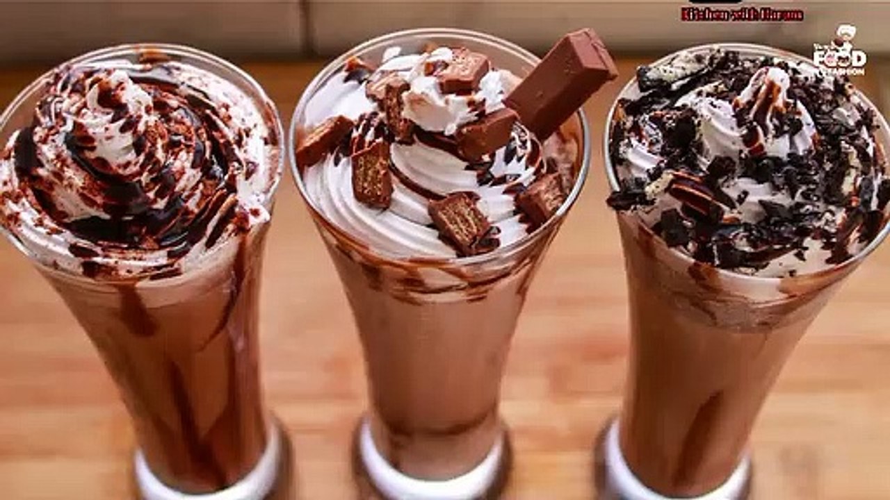 3 Type Chocolat Milkshake recipe By Kitchen With Harum