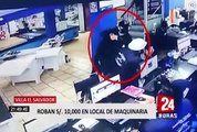VES: delincuentes roban S/ 10.000 en oficina de venta de maquinarias