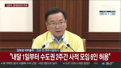 [현장연결] 김총리 "다음달 1일부터 수도권 2주간 사적 모임 6인 허용"