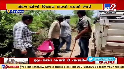 Farmer nabs a poacher hunting monitor lizard, Forest dept arrives at the spot. Gir-Somnath _ TV9News