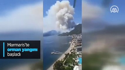 Marmaris'te orman yangını başladı