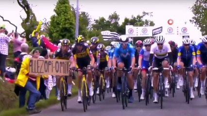 Fransa Bisiklet Turu'na seyircinin neden olduğu kaza damga vurdu!