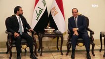 الرئيس السيسي يلتقى فى بغداد محمد الحلبوسى رئيس مجلس النواب العراقى