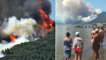 Marmaris'te orman yangını! Bir personel şehit oldu, ekiplerin söndürme mücadelesi sürüyor
