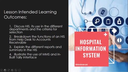 Lesson 3 - Hospital Information System