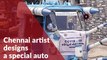 Chennai artist designs a special auto to spread awareness on COVID-19 vaccination