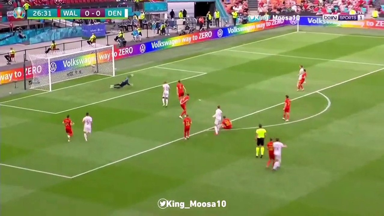 ويلز 0 × 4 الدانمارك | اهداف المباراة بصوت عامر الخوذيري ⚽ "