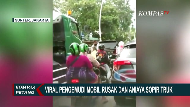 Viral Koboi Pajero Pukuli Sopir dan Pecahkan Kaca Truk Kontainer di Sunter Jakut