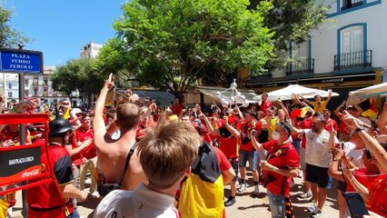 Les supporters belges donnent de la voix à Séville