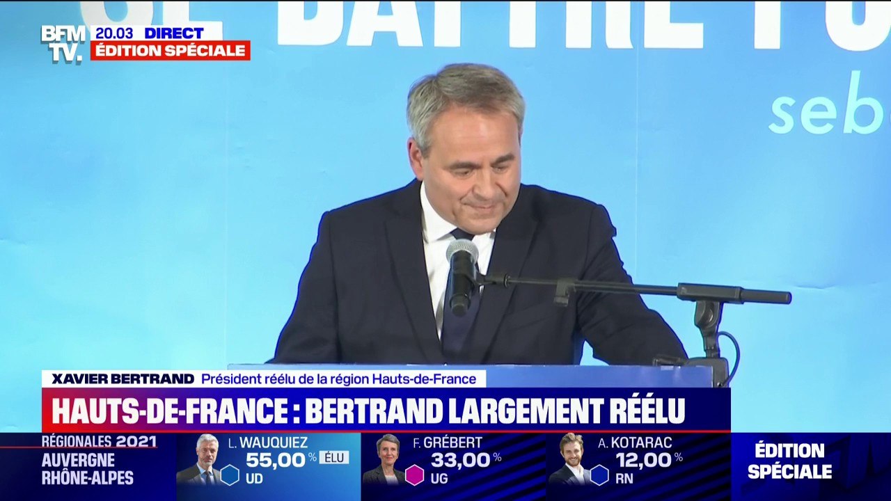 Xavier Bertrand: "l'Histoire retiendra que par deux fois, sur la terre des Hauts-de-France (...) le Front National a été arrêté"