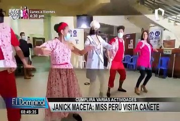 Janick Maceta: Miss Perú visitó Cañete para entregar alimentos y frazadas