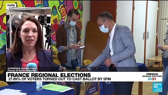 France regional elections: 27,89% of voters turned out to cast ballot by 5pm