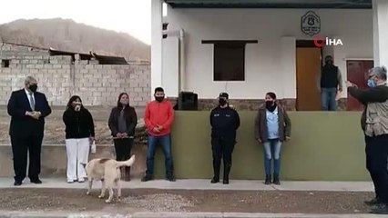 Konuşma yapan belediye başkanının üzerine köpek işedi