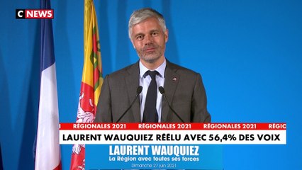 Laurent Wauquiez, réélu avec 56,4% des voix : « La victoire de ce soir, c'est la victoire d'un cap clair : celui du respect de la parole donnée »