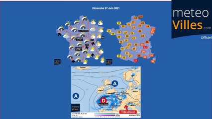 previsions meteo de dimanche 27 juin 2021