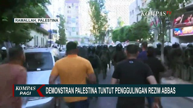 Ricuh Demonstran Palestina Tuntut Penggulingan Rezim Mahmoud Abbas