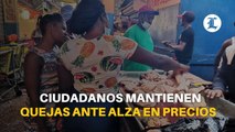 Ciudadanos mantienen quejas ante alza en precios de productos en mercado de la Duarte