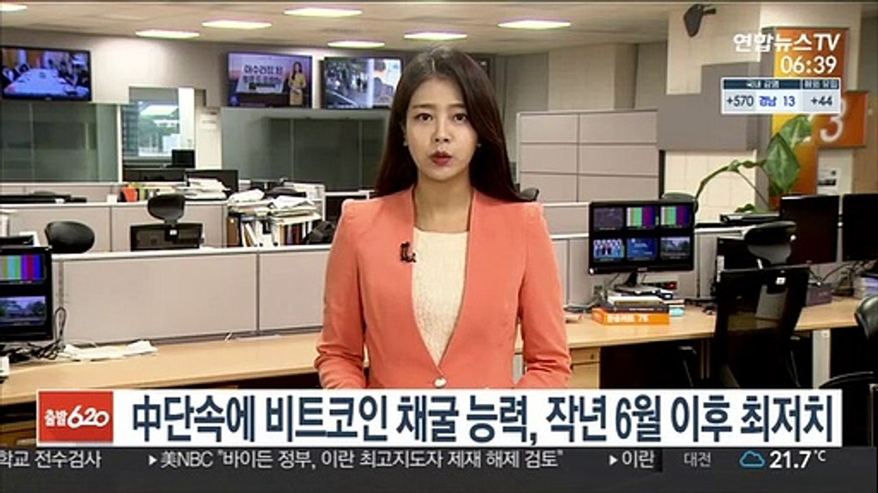 중국 단속에 비트코인 채굴 능력, 작년 6월 이후 최저치