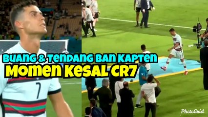 Momen Kesal Cristian Ronaldo Buang & Tendang Ban Kapten