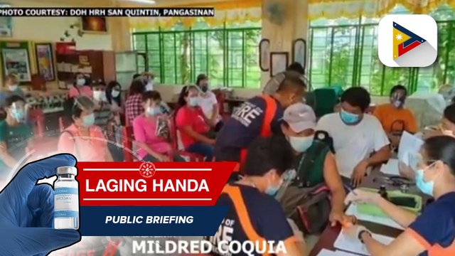 Mahigit dalawang libong indibidwal na nasa priority list ng San Quintin, bakunado na kontra COVID-19; vaccination utilization rate, umabot na sa 95%