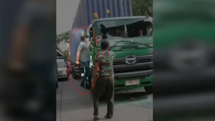 Viral! Pengemudi Pajero Todongkan Pistol dan Aniaya Sopir Truk Ditangkap