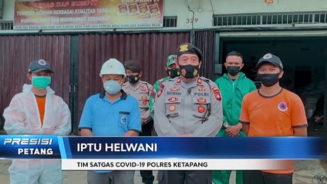Penyemprotan Disinfektan oleh Polres Ketapang