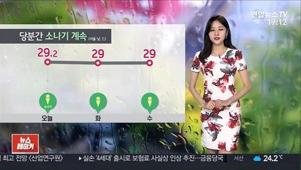 [날씨] 당분간 요란한 소나기 계속…주 후반 제주 장마 시작