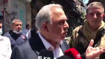 Son dakika: İş yeri yangını - Fatih Belediye Başkanı Mehmet Ergün Turan