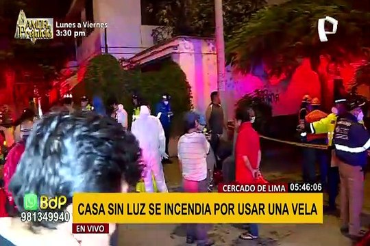 Cercado de Lima: incendio en vivienda se habría producido por vela encendida