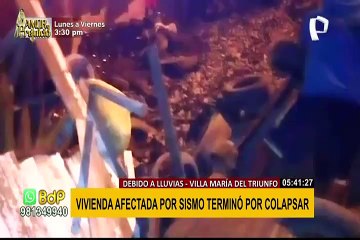 VMT: vivienda apoyada en pircas colapsó por continuas lluvias