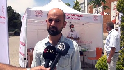 Ahlat’ta kurulan çadırda randevusuz koronavirüs aşısı