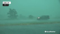 Severe thunderstorms sweep through Kansas