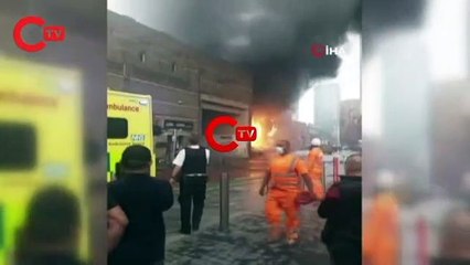 Londra tren istasyonunda korkutan yangın